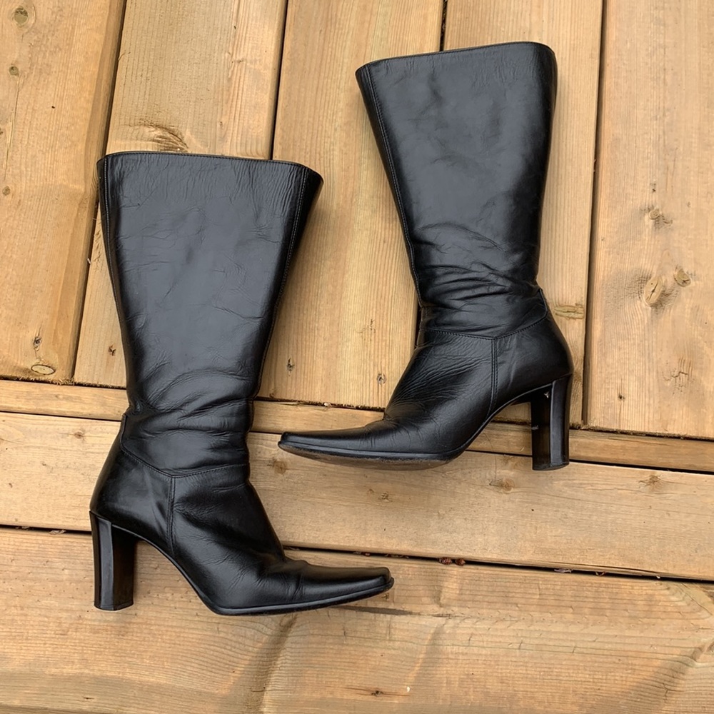 Genuine Italian brand “Joy & Peace” leather heel boots, size 35.5